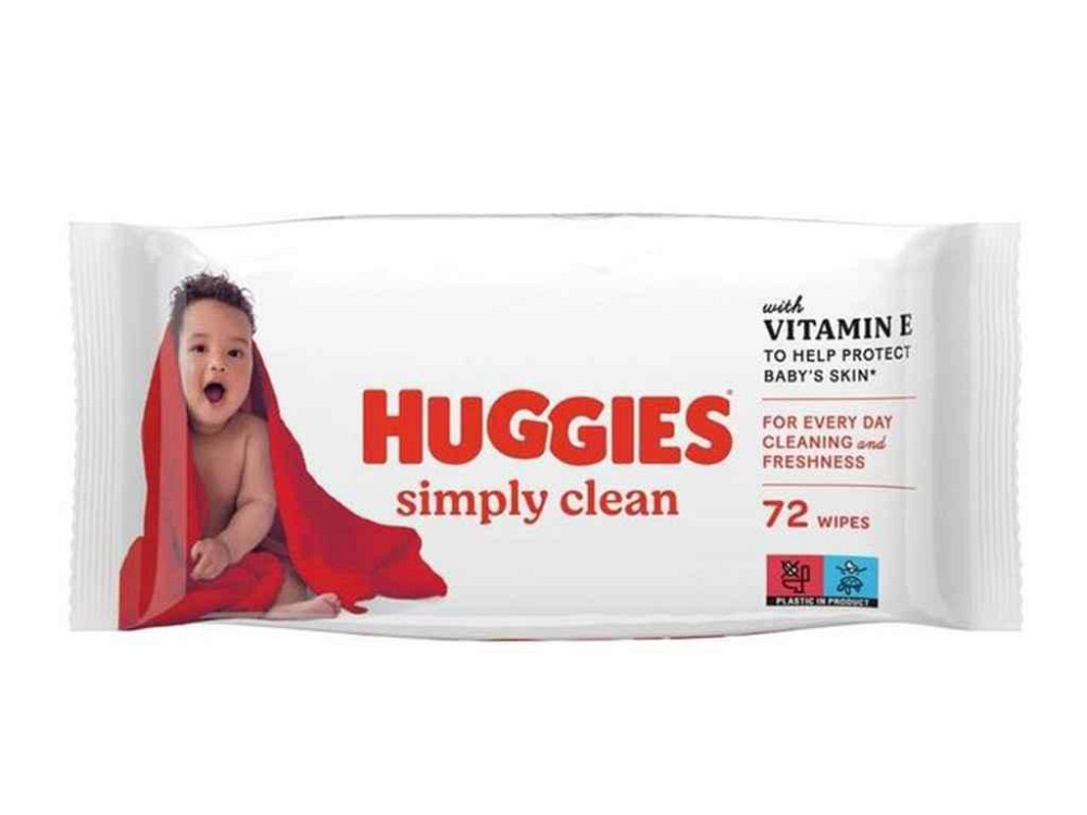 Вологі серветки 72шт simply clean ТМ HUGGIES Київ - фото 1