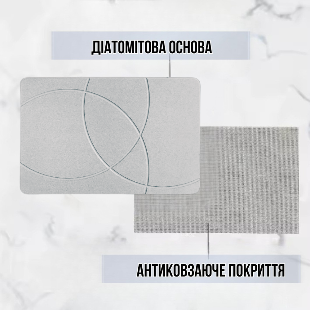 Набор для ванной комнаты и душа коврик для ног,подставка,накладка-коврик на раковину,цвет белый Каменец-Подольский - изображение 4