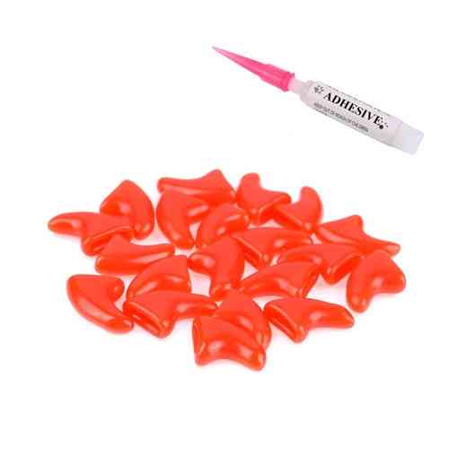 Ковпачки для кігтів котів антицарапки M (4–6 кг), захисні накладки 20 шт + клей Київ