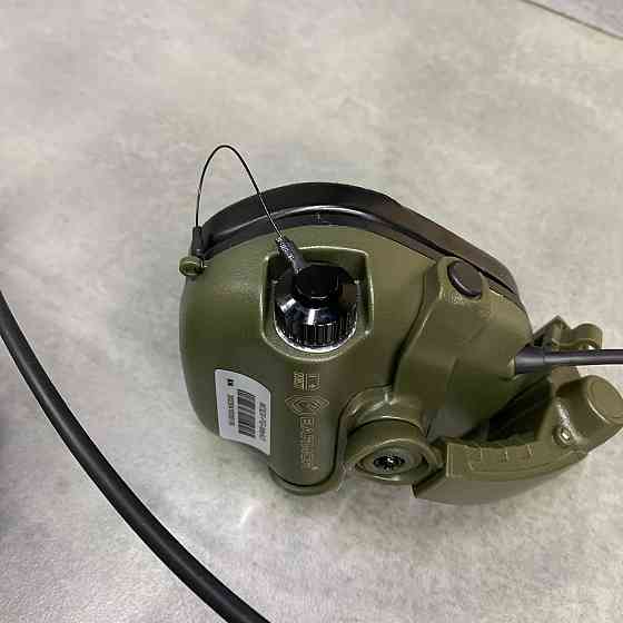 Наушники тактические Earmor M32X Mark3, активные, с креплением на шлем и съёмным микрофоном, цвет Олива Solmir Киев