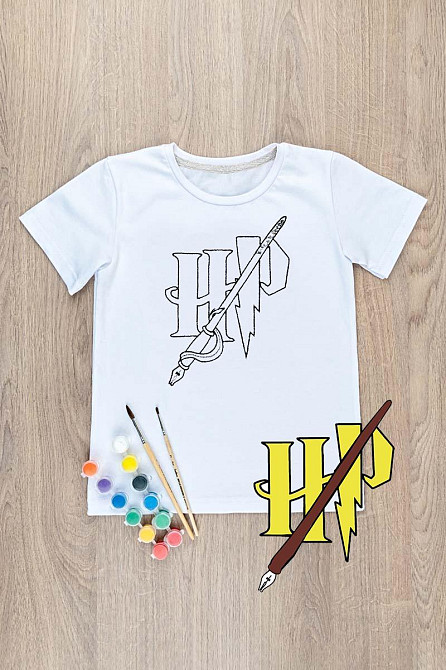 Футболка-розмальовка дитяча "Harry Potter" топ Київ - фото 1