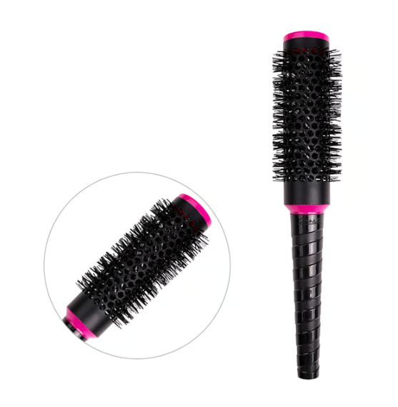 Браш гребінець Janeke Spiral L 52 мм чорний з рожевим Слов'янськ - фото 4