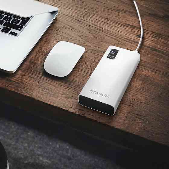 Павербанк 20000 mAh Titanum TPB-727S-W 22,5W QC+PD білий Житомир