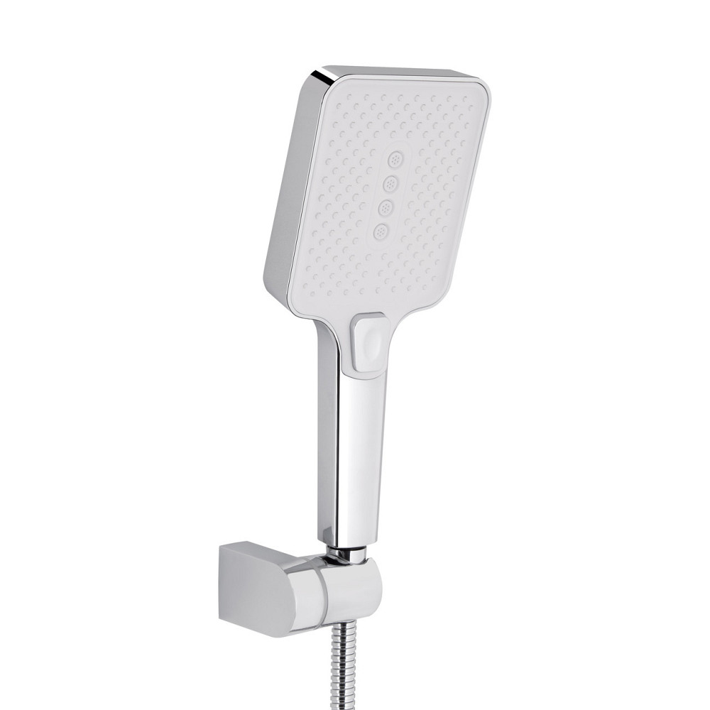 Змішувач для ванни Qtap Swan Cascada з поворотним виливом (з душовим гарнітуром) QTSWA260CRW45569 Chrome/White Київ - фото 5