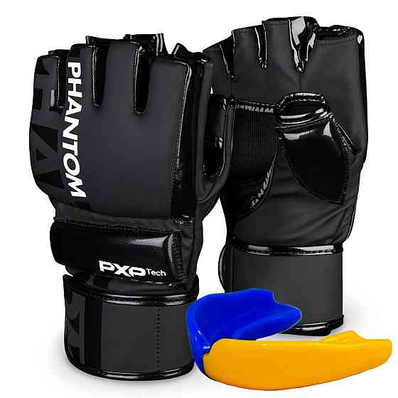 Рукавиці ММА Phantom APEX Hybrid Black S/M (капа в подарунок) Кам'янське