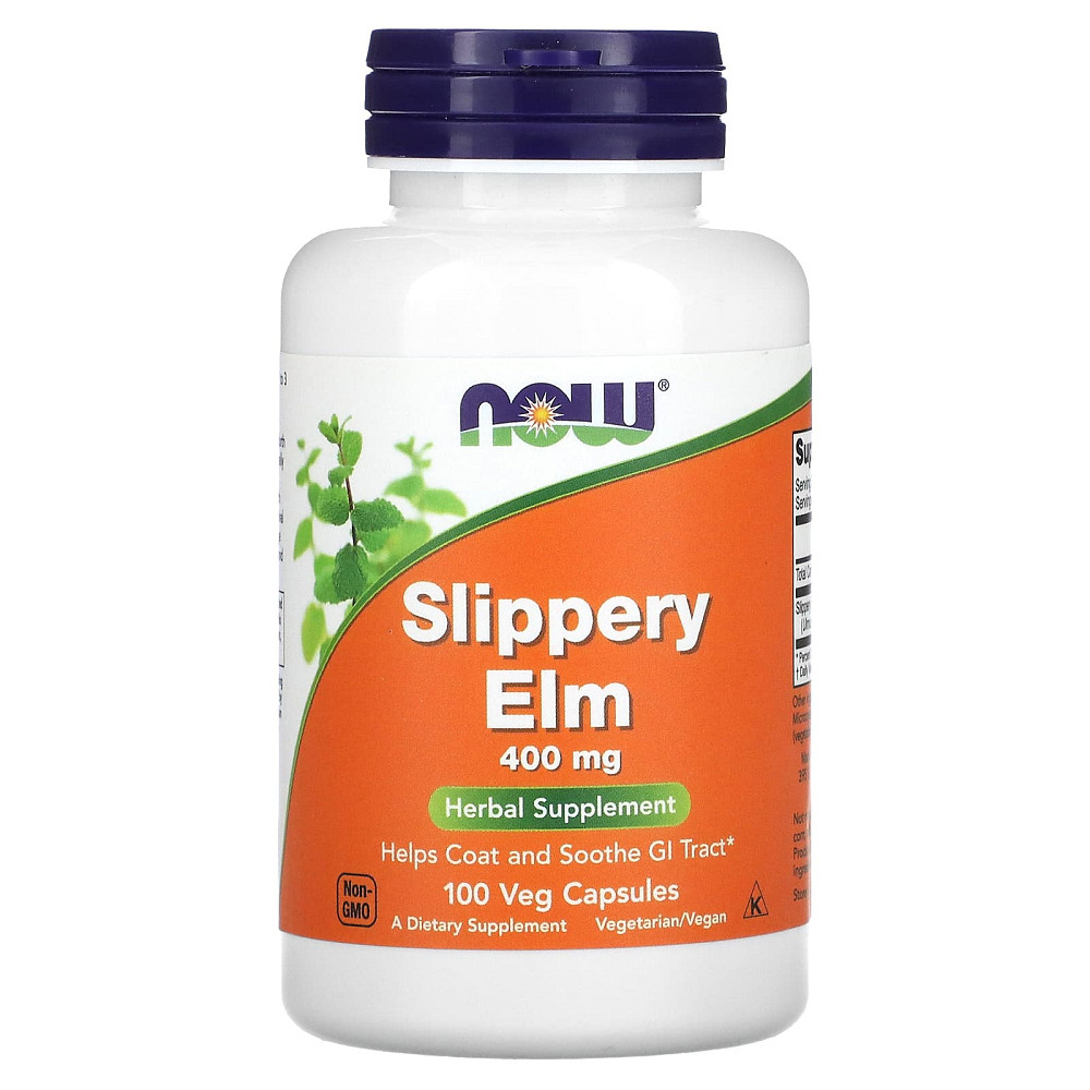 Скользкий вяз (Slippery Elm), NOW Foods, 400 мг 100 капсул Київ - фото 1