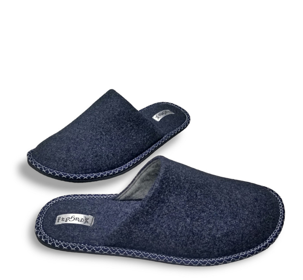 Хатні капці чоловічі із закритим носком сині Одесса - изображение 5