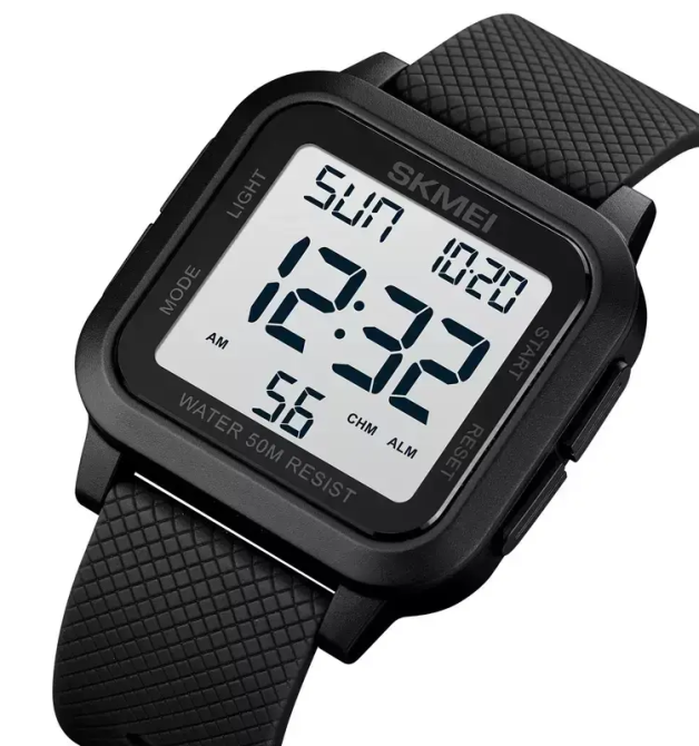 Мужские наручные часы Skmei 1894 (Черный с белым циферблатом) Винница - изображение 4