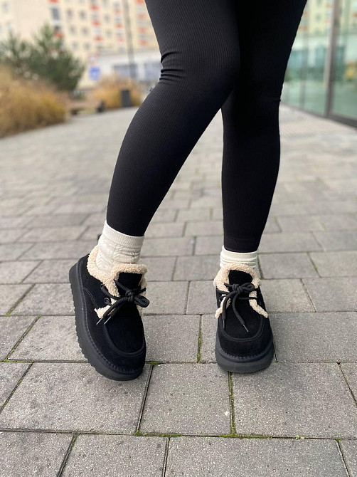 Угги жіночі ITTS 5262-1A чорні (зима, замша натуральна) (6034) Коломия - фото 7