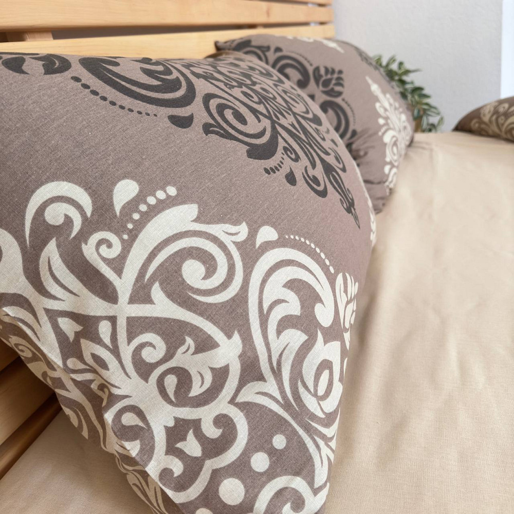 Постельное белье бязь Евро Орнамент 100% хлопок YouStar (Коричневый) Сумы - изображение 5