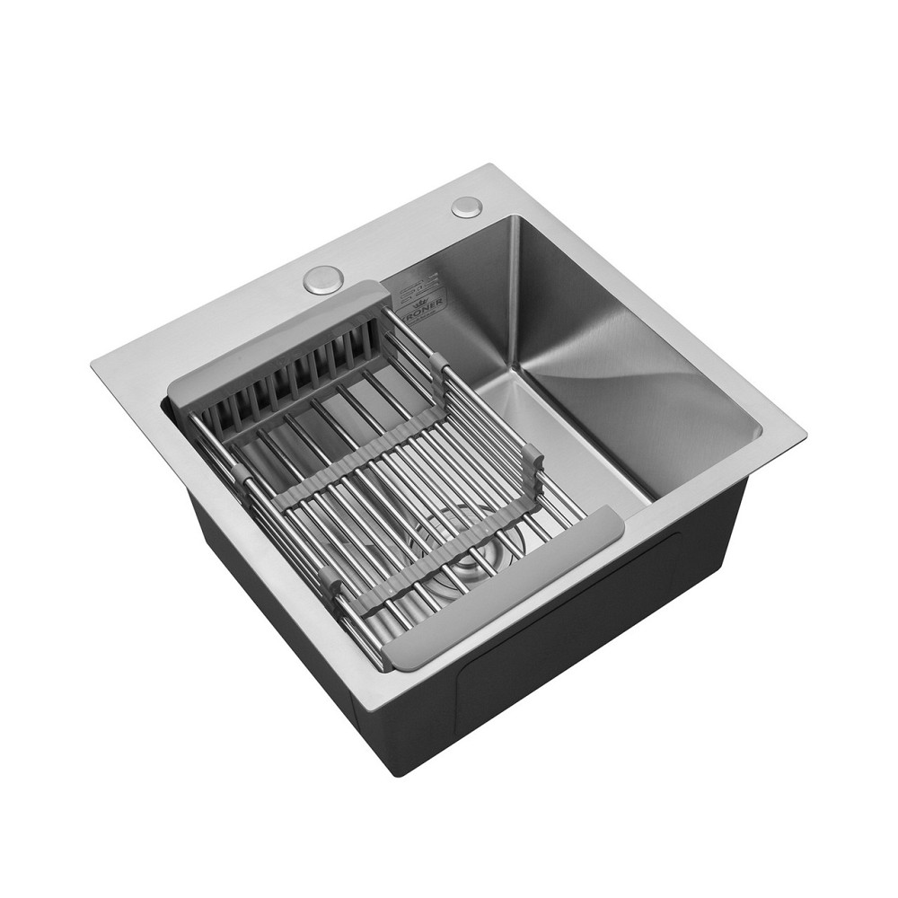 Кухонная мойка с нержавеющей стали Kroner KRP Gebürstet - 4545HM (3.0/1.0 мм) Киев - изображение 4