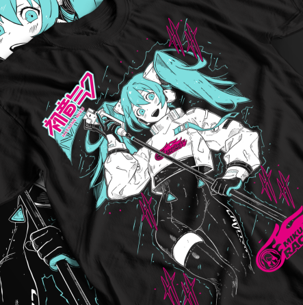 Футболка аниме Хатсуне Мику Аниме Гирл оверсайз (S/M/L) Черний AnimeJ0650 Днепр