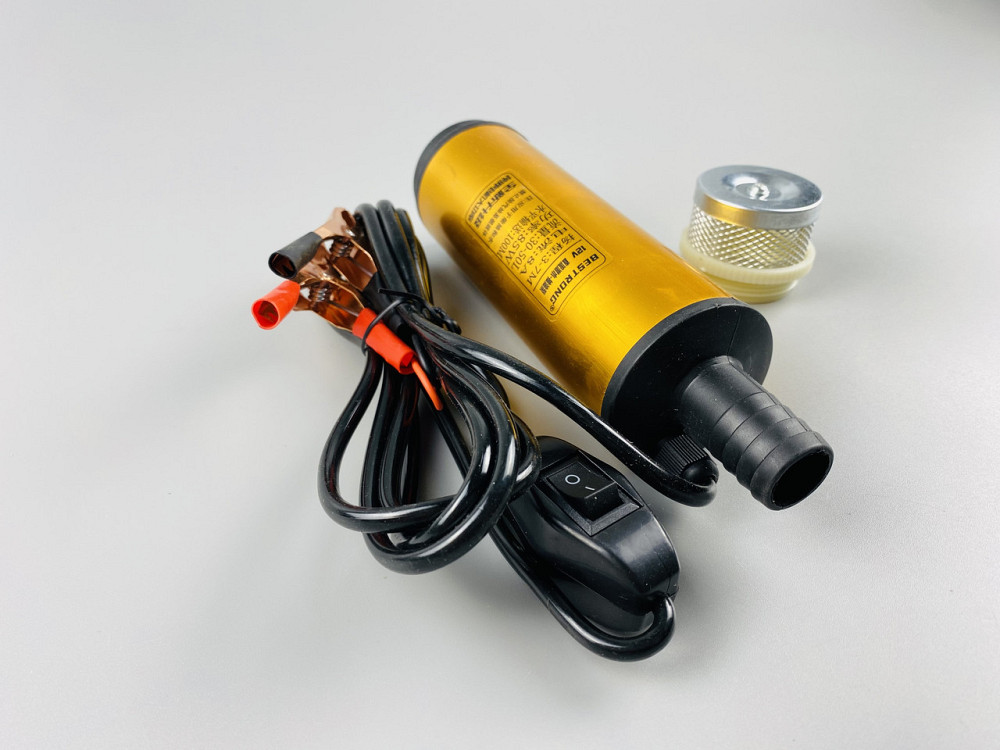 Насос топливоперекачивающий погружной электрический 12В 60Вт 30-50 л/мин + кабель + выключатель + 2 зажима Мукачево - изображение 6