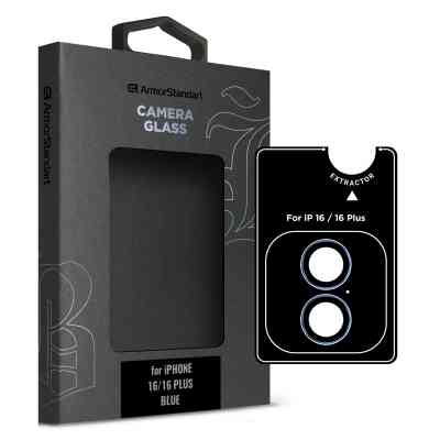 Скло захисне Armorstandart for Camera Supreme BI iPhone 16/16 Plus Blue (ARM79427) Вінниця