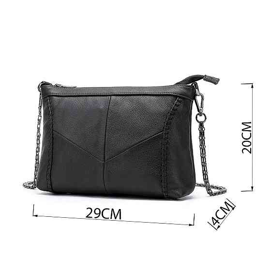 Сумка женская кожаная на одно отделение Vintage 20051 Черная Киев