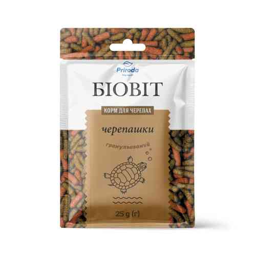 Корм Природа Біовіт Черепашки для прісноводних черепах гранульований 25 г Київ