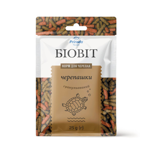 Корм Природа Биовит Ракушки для пресноводных черепах гранулированный 25 г Киев - изображение 1