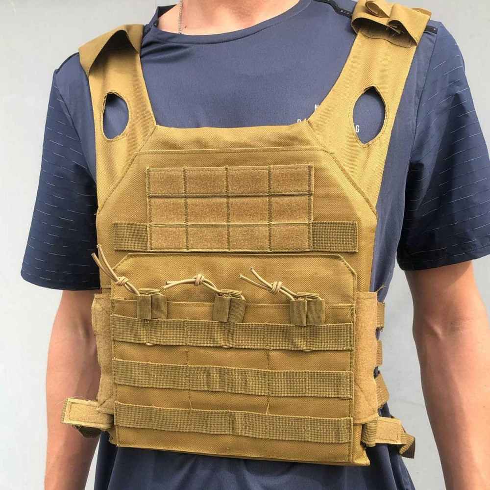 Плитоноска Бронежилет с плитами 6 класса Песочный Киев - изображение 1