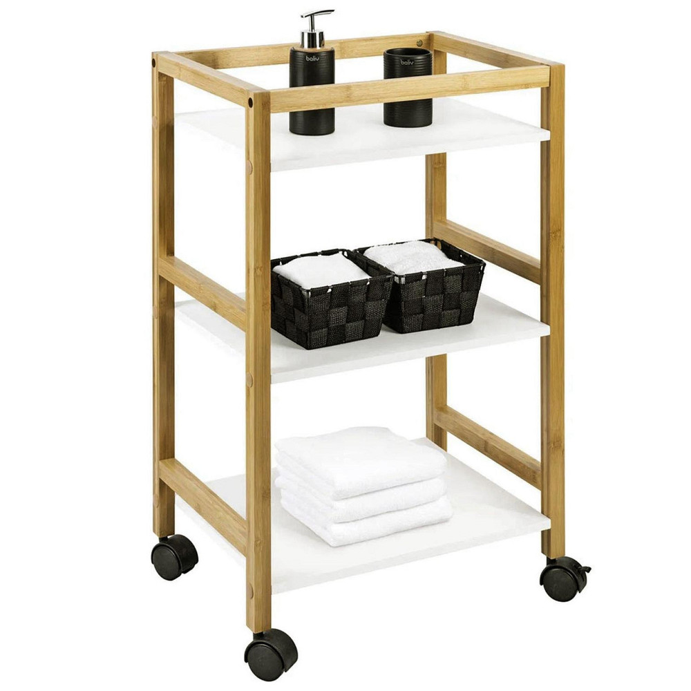 Этажерка для ванной на колёсиках 