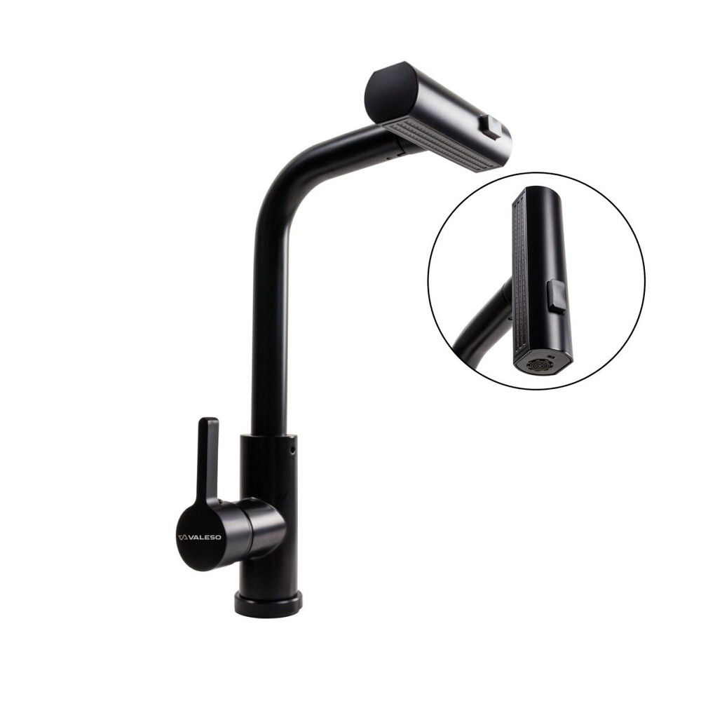 PLATINUM Змішувач кухонний XK09B Platinum PVD чорний Коломия - фото 6