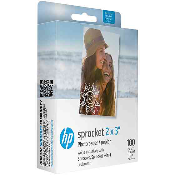 Фотопапір HP Sprocket Zink 2"x3" Глянцевий, самоклеючий, 100 листів Вінниця