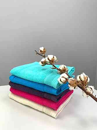 Полотенце махровое Ideal Textile с бордюром однотонное плотность 360 г/м2 70х130 см (56860715) Фуксі Черновцы
