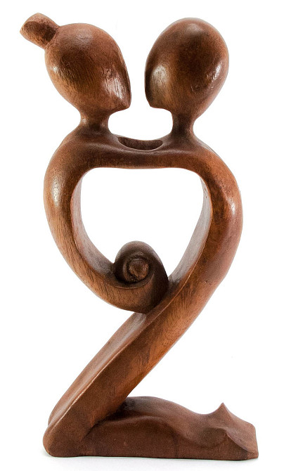 Статуетка з дерева Закохані Київ - фото 1