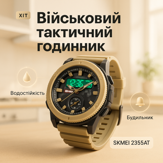 Простые электронные часы наручные мужские, Часы для туризма Мужские с пластиковым ремешком EN-15 Львов