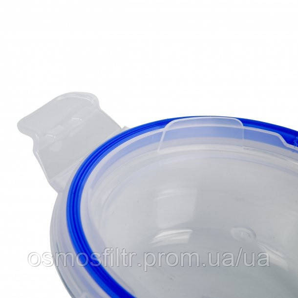 Контейнер для продуктов Axentia 600 мл стеклянный круглый с крышкой прозрачный  O 15 см (133037) Киев - изображение 3