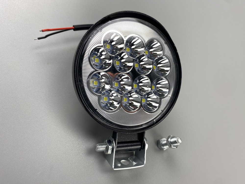 Кругла автомобільна LED фара 42W mini 14 led діодів 6500K світлодіодна Мукачево - фото 9