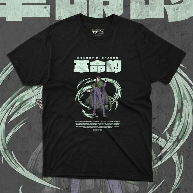 Футболка для підлітка хлопчика з принтом Ван Пис Monkey D Dragon Розмір 160 Anime10253 Дніпро - фото 1