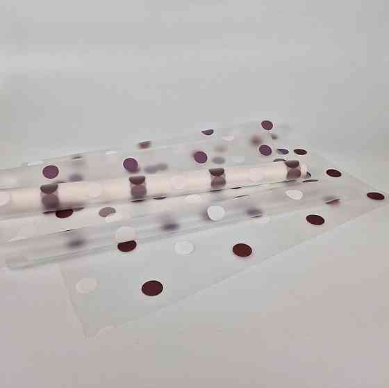 Плівка флориста матова для квітів (57) (h600) Горох Великий No 1 Коричневі (1 шт.) Харків