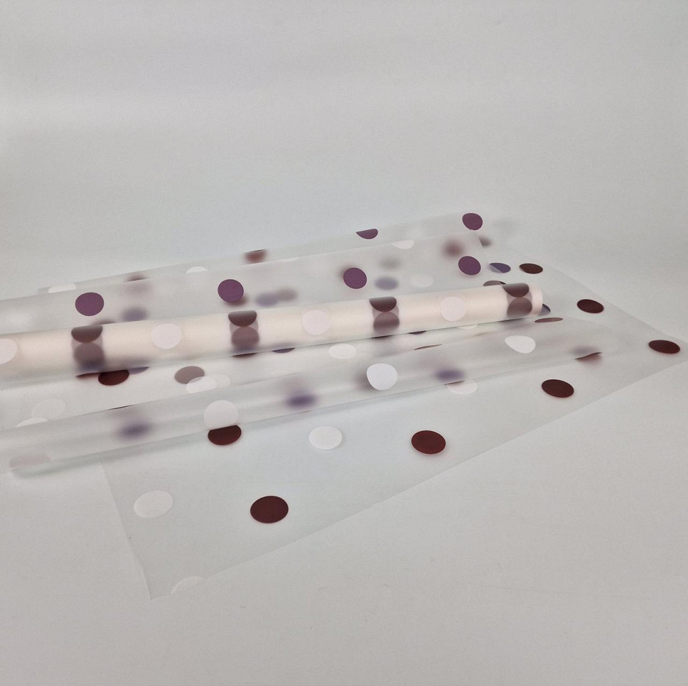 Плівка флориста матова для квітів (57) (h600) Горох Великий No 1 Коричневі (1 шт.) Харків - фото 1