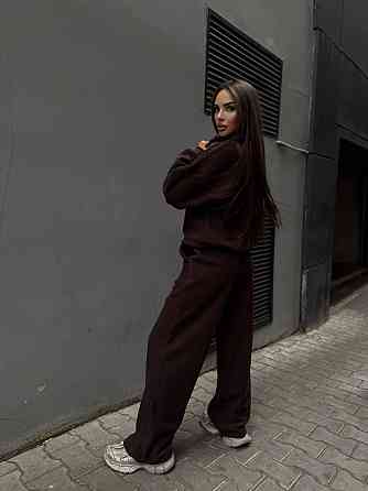 Женский удобный теплый костюм из флиса двусторонний Шоколад, 42/44 Одесса