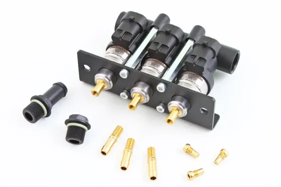 Форсунка ГБО Alex Barracuda 120 Нл/мин (3 шт. с рейкой и штуцерами) Винница