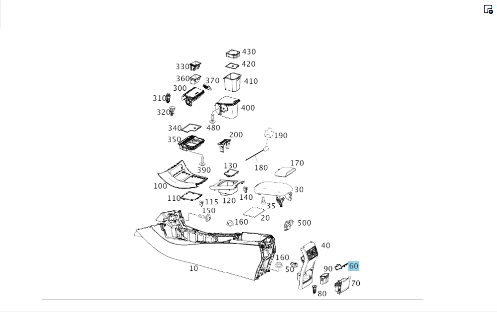 Mercedes-Benz  A2466830594 Гумовий килимок кишені декоративної накладки торця підлокітника CLA Shooting Brake X117 CLA C117 GLA X156 W176 Одесса - изображение 2