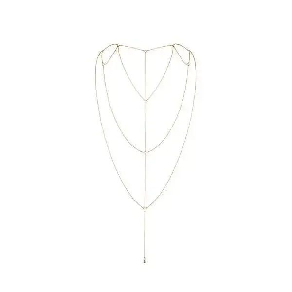 Ланцюжок для спини Bijoux Indiscrets Magnifique Back and Cleavage Chain - Gold, прикраса для тіла Львів - фото 1