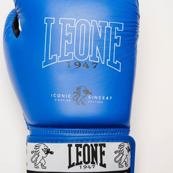 Боксерські рукавиці Leone GN208 ICONIC Blue 10 унцій (бинти 4 м. в комплекті) Каменское - изображение 7
