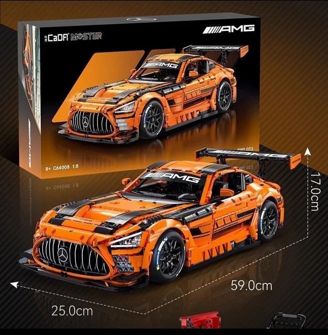 Конструктор CaDA Master Mercedes-AMG GT3 C64008W 1:8, 5466 деталей, гоночный автомобиль, механическая модель с LED и пневматикой Киев - изображение 2