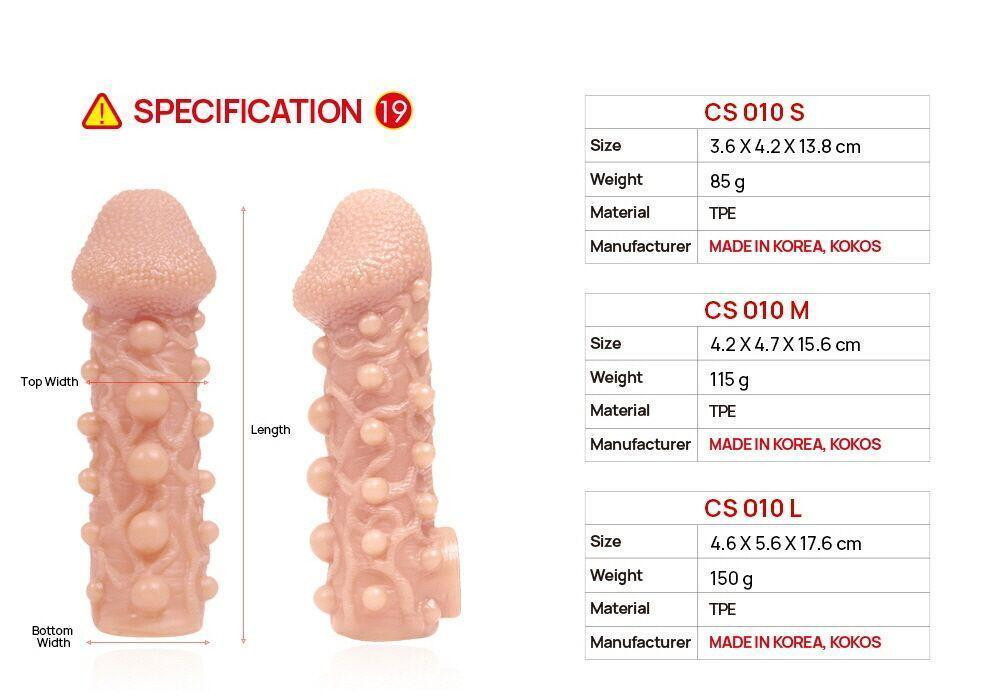 Насадка на член Kokos Cock Sleeve CS 010 L Sex Aura Киев - изображение 8