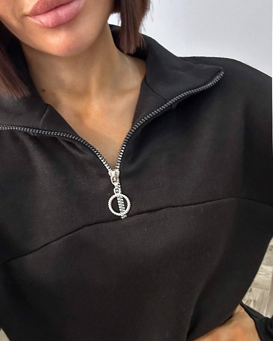 Жіночий повсякденний костюм подвійна двостороння ангора Чорний, 46/48 Одеса - фото 2