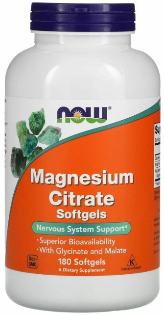 Магний цитрат Now Foods Magnesium Citrate 180 гелевых капсул Киев - изображение 1