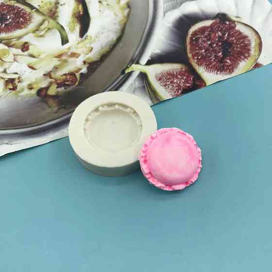 Силіконовий молд Макарун 45 мм сірий Київ