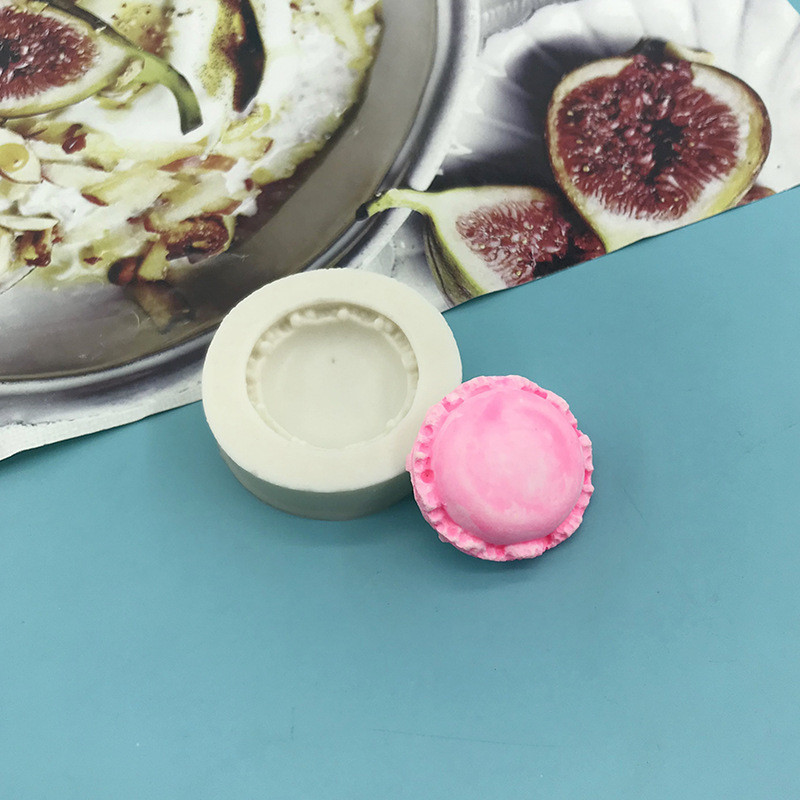 Силіконовий молд Макарун 45 мм сірий Київ - фото 6