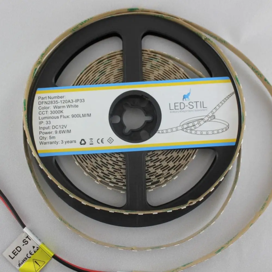 LED-STIL LED стрічка LED-STIL 3000K, 9,6 W, 2835, 120 шт, IP33, 12V, 900LM Коломия