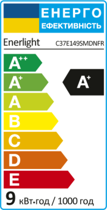 Лампа світлодіодна ENERLIGHT С37 9Вт 4100K E14 Рівне - фото 2