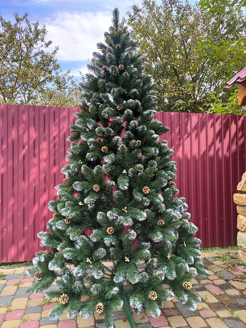 Елка искусственная новогодняя «Кармен золото» с шишками и жемчугом 1.5 / 1.8 / 2 / 2.2 м Киев - изображение 4