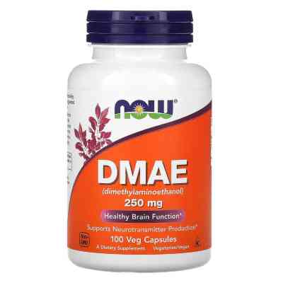 Аминокислота Now Foods DMAE (диметиламиноэтанол) 250мг, 100 вегетарианских капсул (NOW-03090) Винница