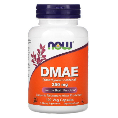 Аминокислота Now Foods DMAE (диметиламиноэтанол) 250мг, 100 вегетарианских капсул (NOW-03090) Винница - изображение 1