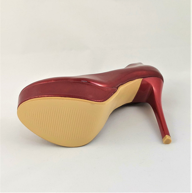 Жіночі Бордові Туфлі на Каблуку Шпильке Лакові Модельні (розміри: 36,37,38,39) — 152 Дніпро - фото 7